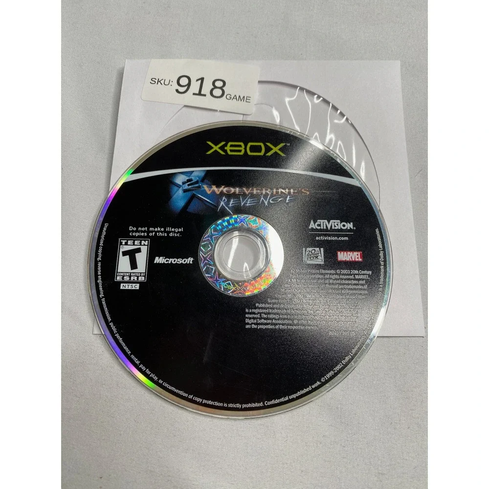 X2 Wolverine's Revenge Microsoft Xbox
